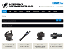Tablet Screenshot of americandefensemfg.com